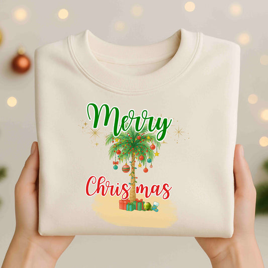 Christmas Palm Tree Crewneck Sweatshirt