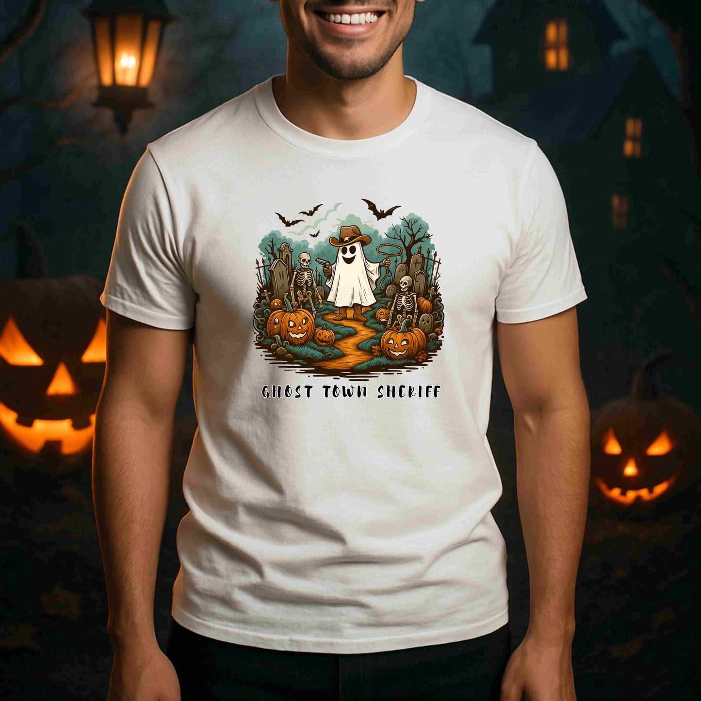 Ghost Town Sheriff Halloween T-Shirt
