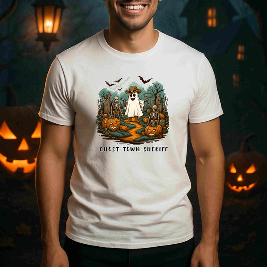 Ghost Town Sheriff Halloween T-Shirt