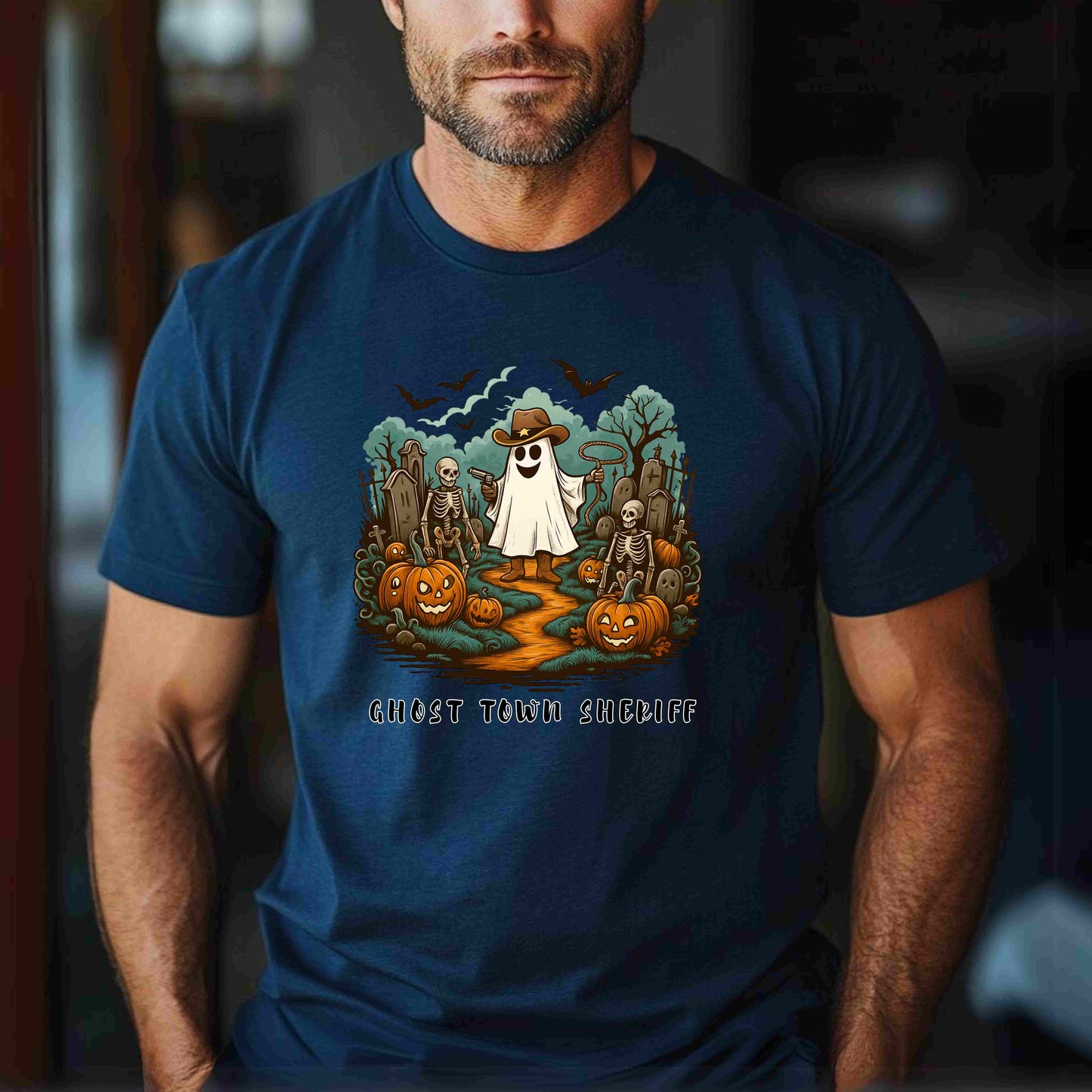 Ghost Town Sheriff Halloween T-Shirt